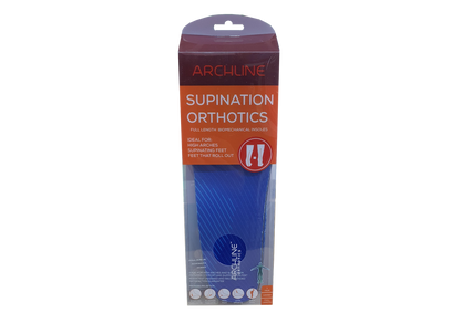 Archline Supination Orthotic Insoles - Full Length (Unisex) Plantar Fasciitis High Arch - Euro 36