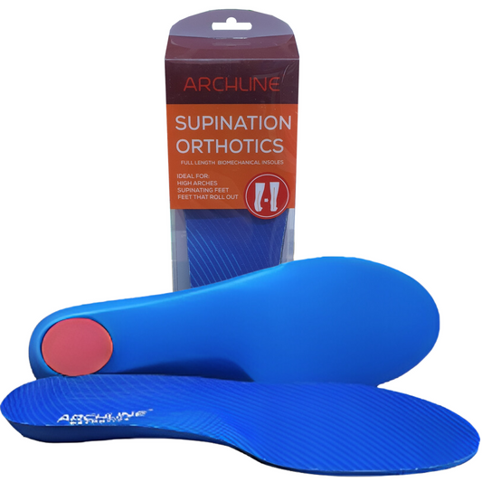 Archline Supination Orthotic Insoles - Full Length (Unisex) Plantar Fasciitis High Arch - Euro 40