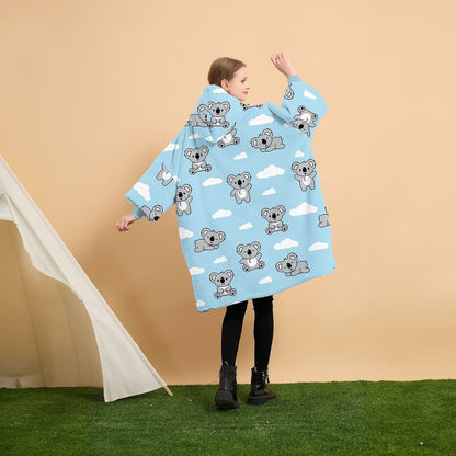 GOMINIMO Hoodie Blanket (Adult Koala Blue)