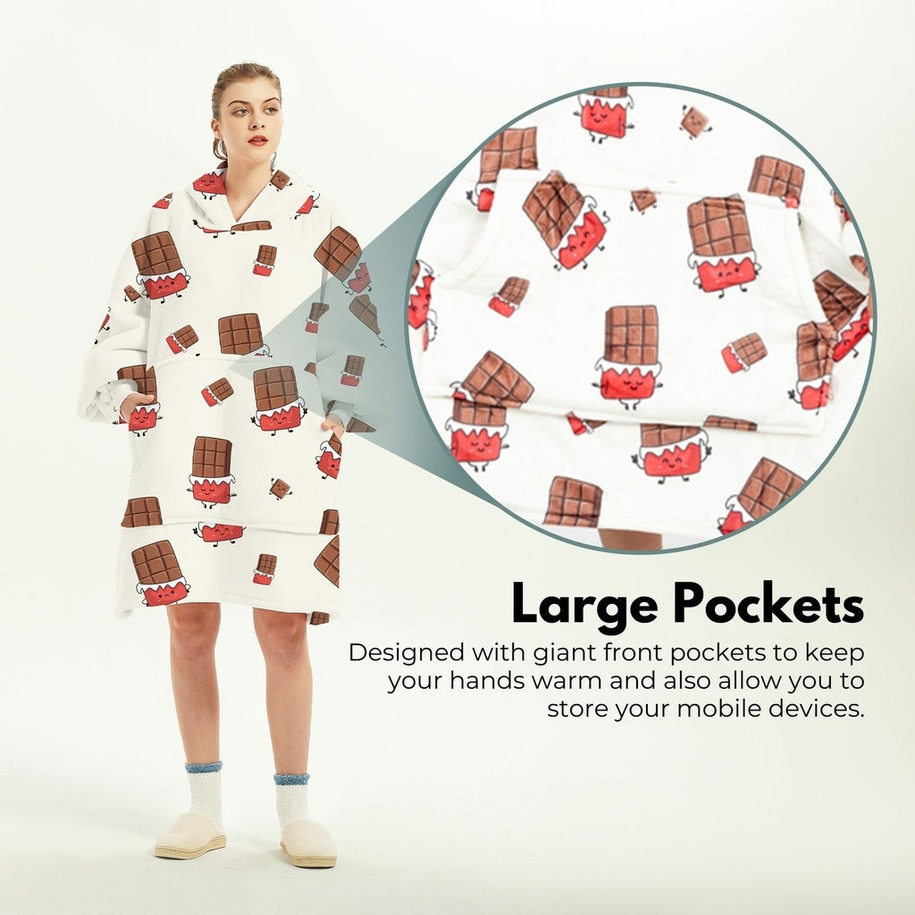 GOMINIMO Hoodie Blanket (Adult Chocolate)