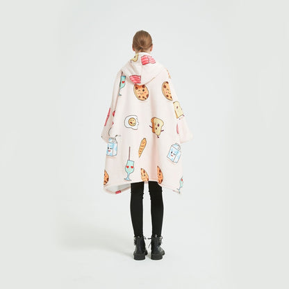 GOMINIMO Hoodie Blanket (Adult Breakfast)