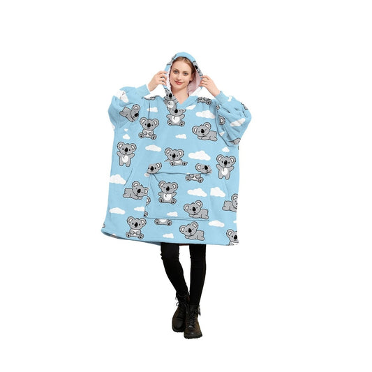 GOMINIMO Hoodie Blanket (Adult Koala Blue)