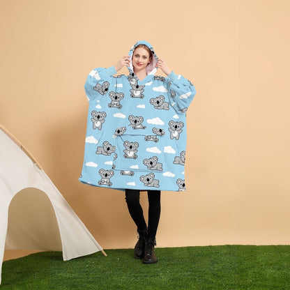 GOMINIMO Hoodie Blanket (Adult Koala Blue)