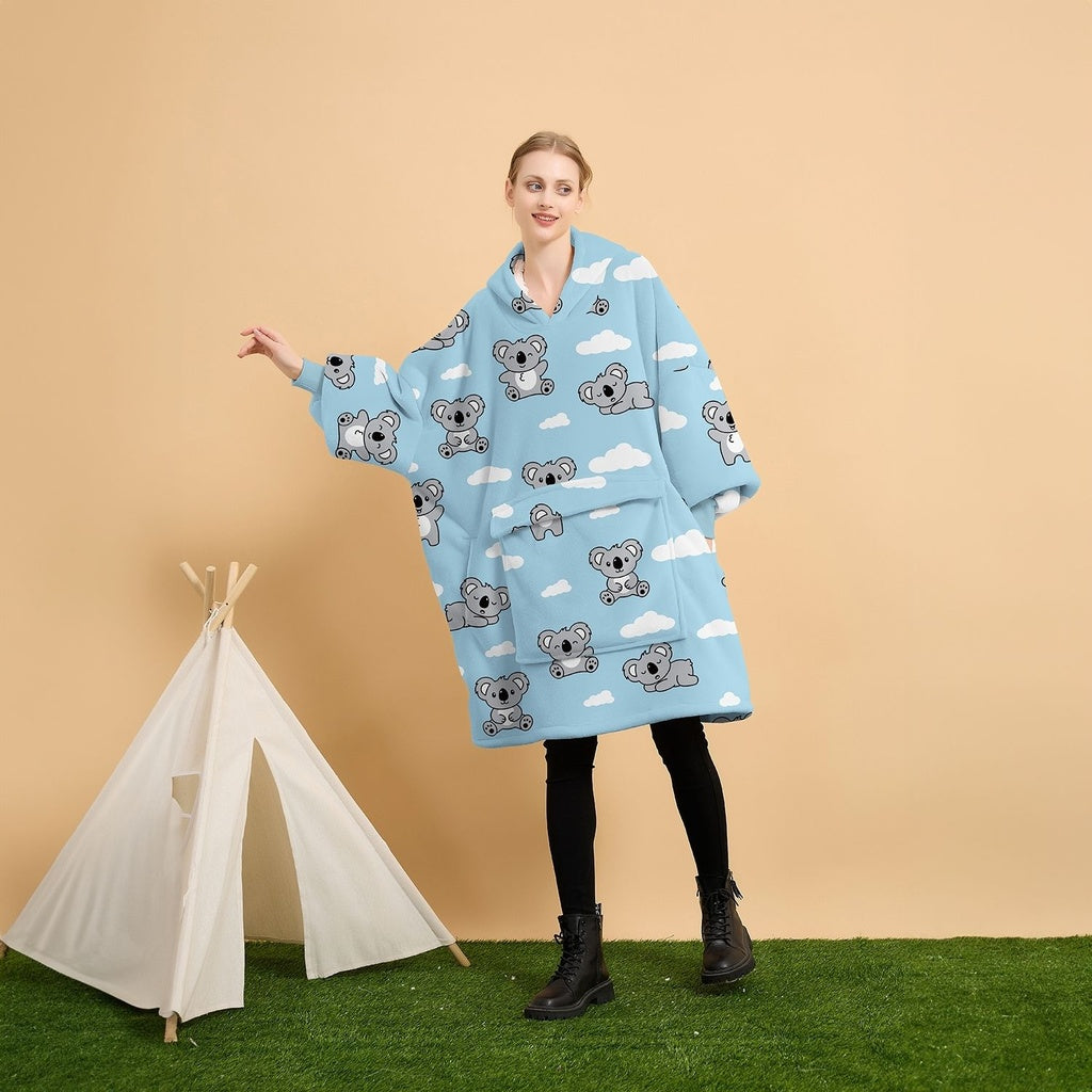 GOMINIMO Hoodie Blanket (Adult Koala Blue)