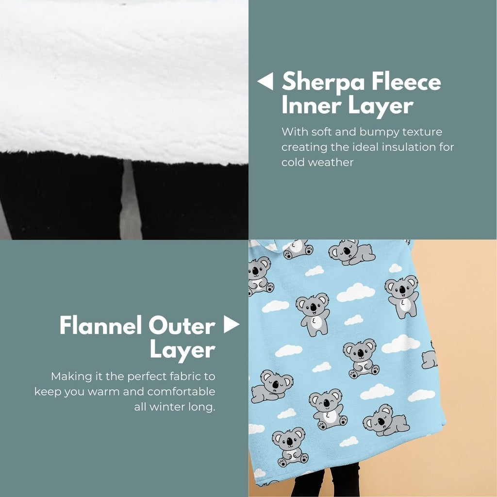 GOMINIMO Hoodie Blanket (Adult Koala Blue)