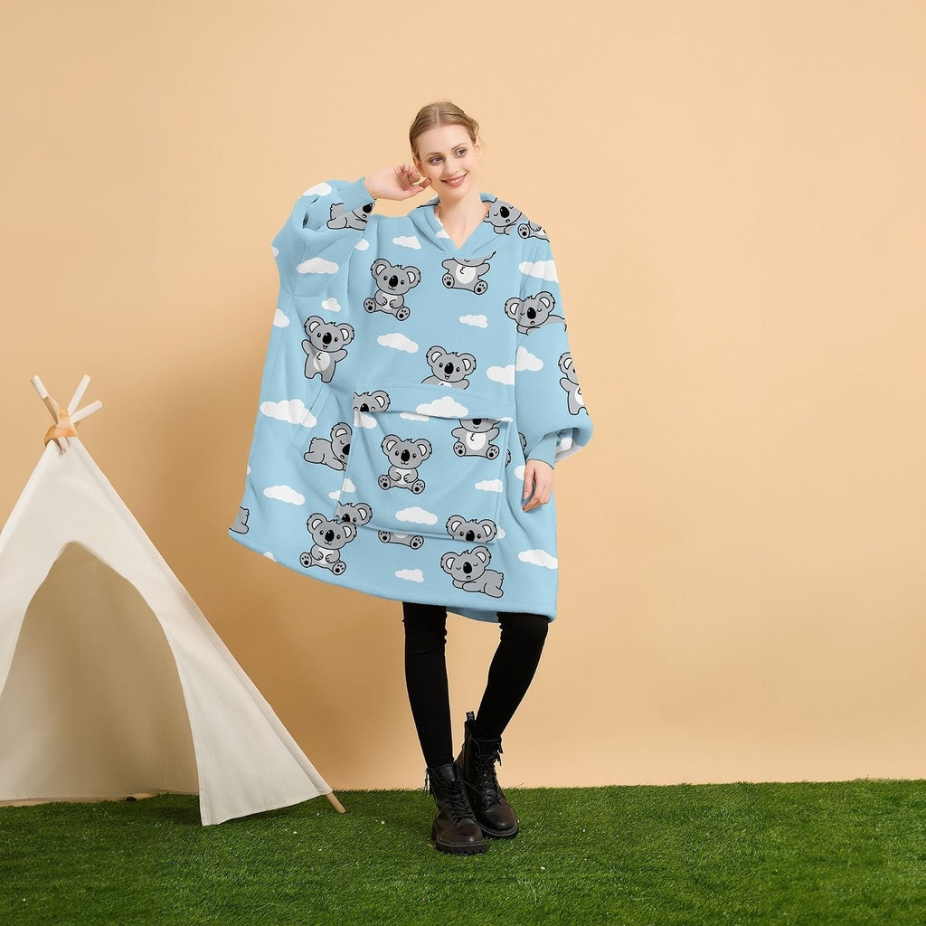 GOMINIMO Hoodie Blanket (Adult Koala Blue)